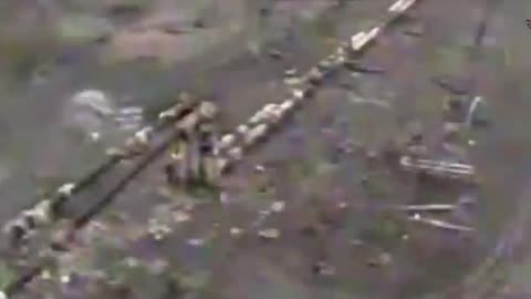 Russians Taking Cover Near Pipeline