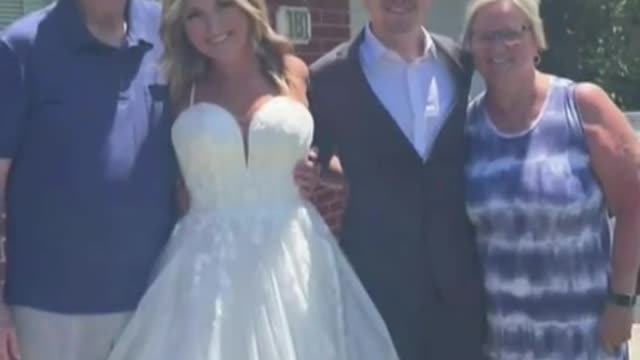 This bride’s grandfather missed her wedding because he is battling cancer