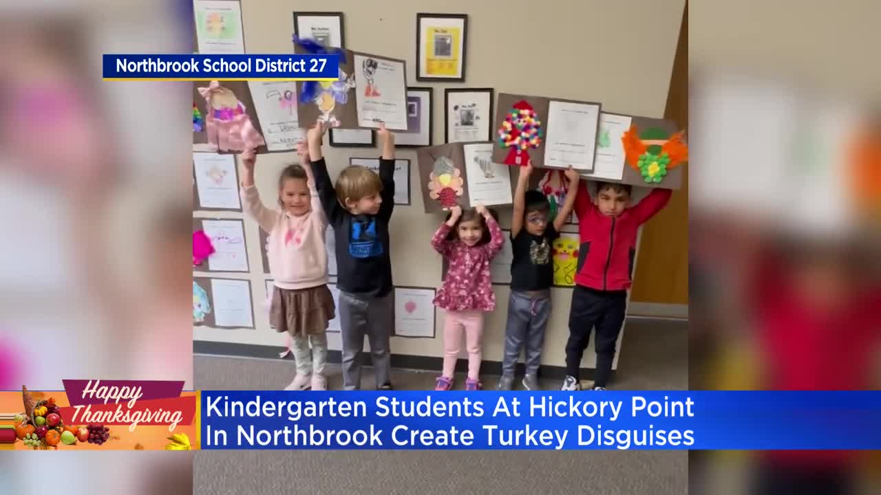 Northbrook kindergarteners get creative with turkey disguise project