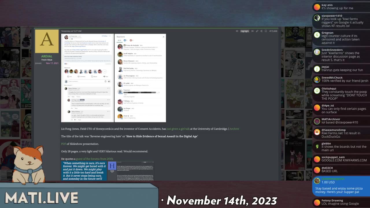 LFJ invited to Cambridge - Mad at the Internet