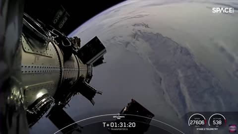 Amazing View From Space Of SpaceX Deploying Rideshare Satellites