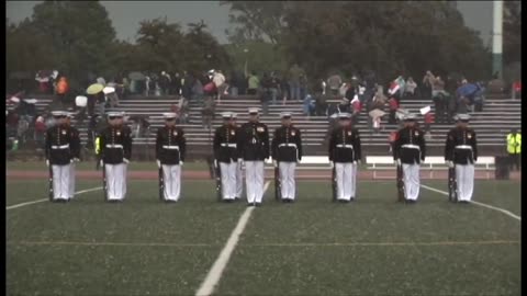 Marine Silent Drill Platoon Hailed and Farewelled