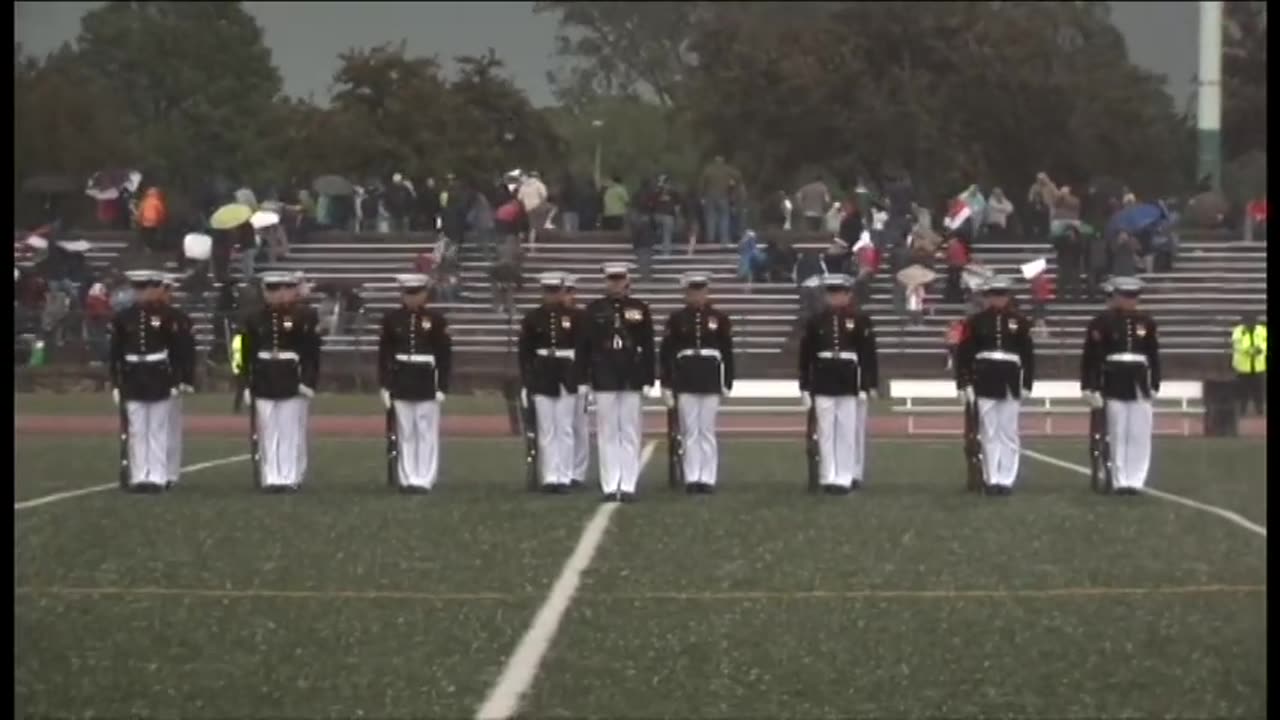 Marine Silent Drill Platoon Hailed and Farewelled