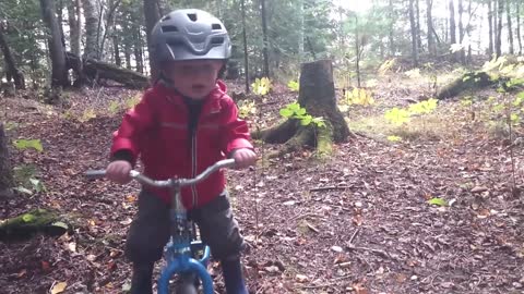 1 year old baby Riding bike - Baby Riding a Balance Bike - Teaching a BABY to ride a bike