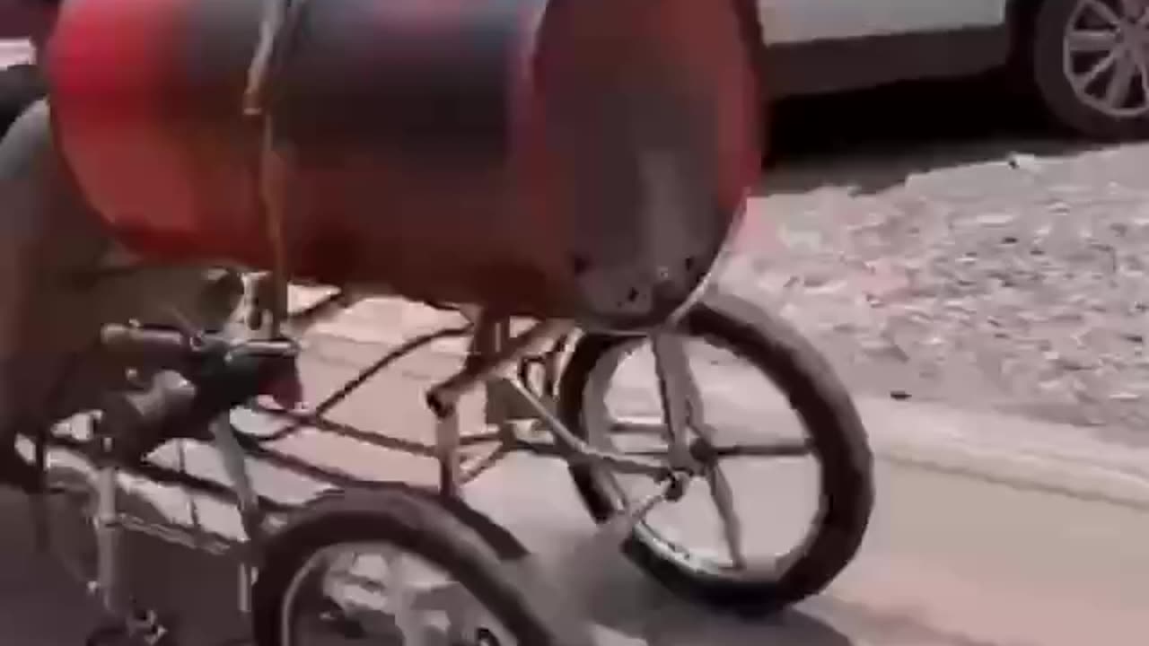 THIS IS A HOMEMADE STEAM ENGINE BIKE