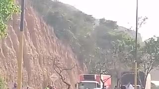 gran congestión en el Anillo Vial, sentido Girón - Floridablanca.