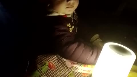 Baby enjoying music