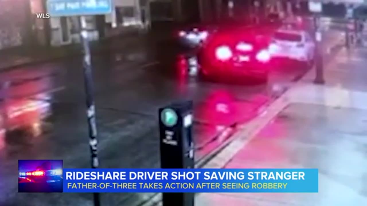 Rideshare driver shot while stepping in to help stranger being robbed