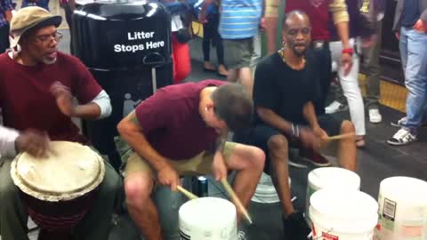 42nd Street Subway bucket drum sesh