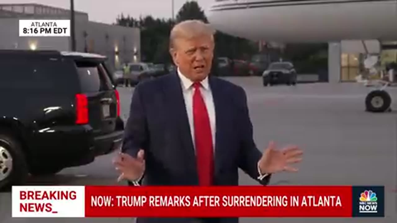 NEW: Trump speaks after surrendering in Georgia