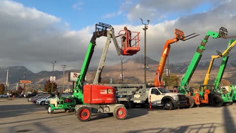 Aerial Boom Lift 2013 Skyjack SJ46AJ 4x4 46' Platform with Jib Dual Fuel Manlift Articulating