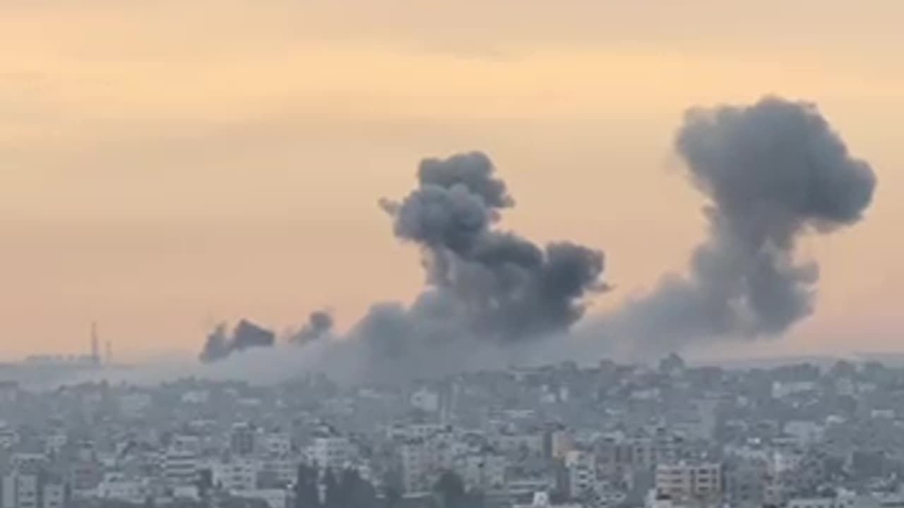 Isreali strike in Shejaeya neighborhood in Gaza