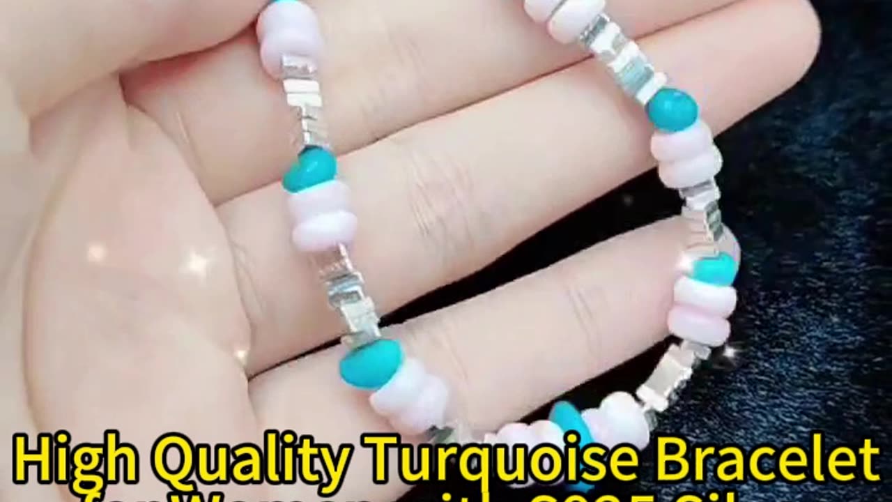 GN-20241009-03 High Quality Turquoise Bracelet for Women with S925 Silver Delicate Bracelet Jewelry