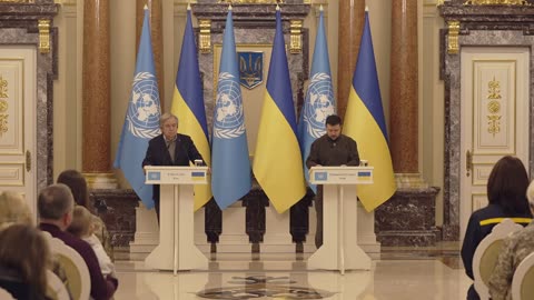 António Guterres (UN Secretary-General) and Volodymyr Zelenskyy (Ukraine) – Press Conference