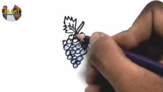 Drawing Grapes - Simple Easy Drawing