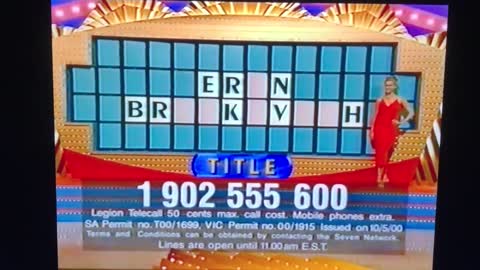 Wheel Of Fortune Australia Cash Car & Stars Promo 2000