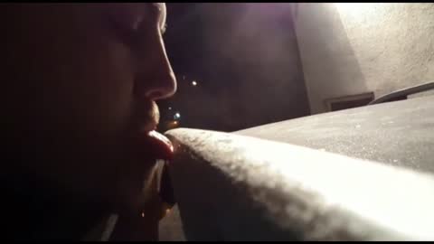 guy Sticks his Tongue on Icy Metal Bar