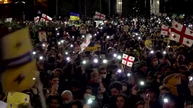 Thousands rally in Georgia in support of Ukraine