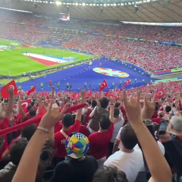 Thousands of Turks showed the same with the national anthem before the match