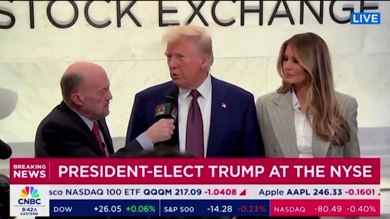 Trump Talks China, Xi at NYSE