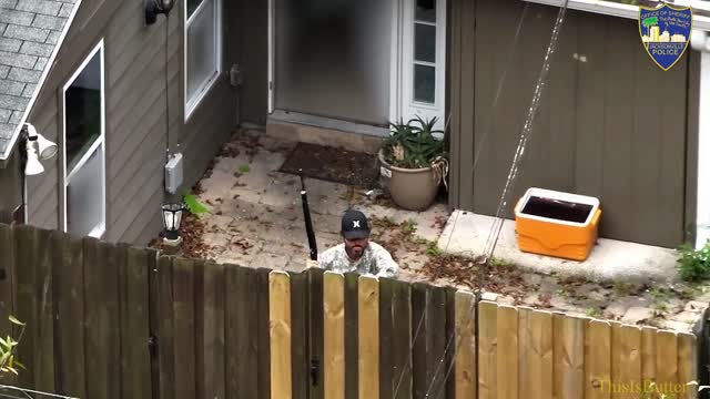 Drone video shows man pointing air rifle at officer over the fence, then shot by Jacksonville police