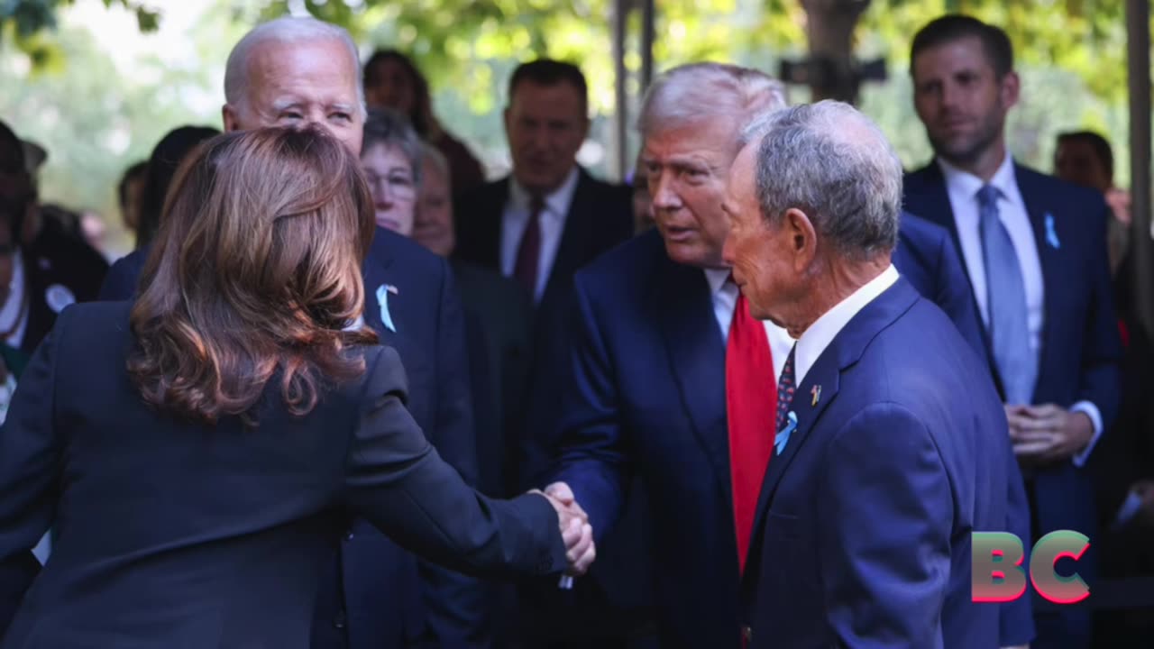Kamala Harris, Donald Trump shake hands again at 9/11 anniversary ceremony