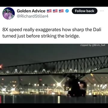 Baltimore Bridge 8X Speed, this wasn’t an accident