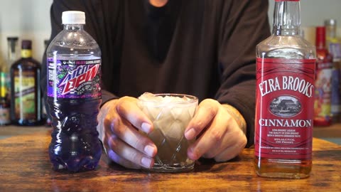 Ezra Brooks Cinnamon Whiskey & Mtn Dew Purple Thunder