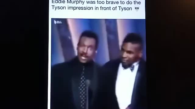 Mike Tyson beats up Eddie Murphy in front of Sammy Davis Jr.