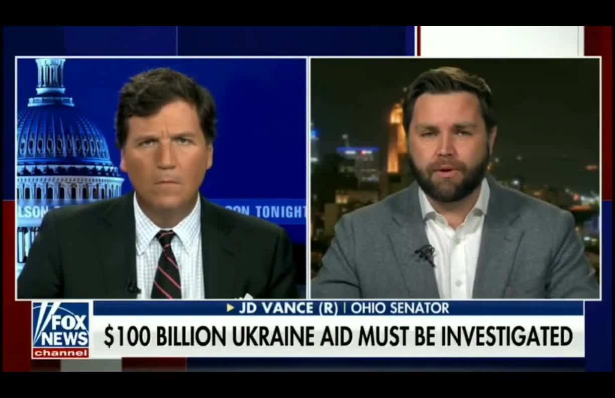 Sen. JD Vance Calls For Oversight On Gov't Spending In Ukraine