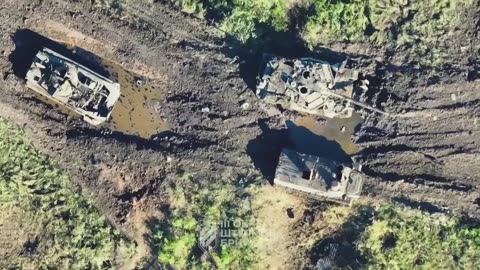 Several Russian Tanks and Heavy Vehicles Destroyed