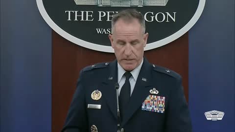 Pentagon Press Secretary Air Force Brig. Gen. Pat Ryder briefs the news media at the Pentagon