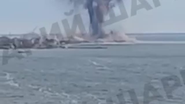 The moment of a powerful explosion in Ochakov, Nikolaev region.