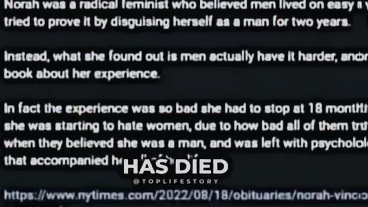 Feminist commits suicide after finding men lead difficult lives than women