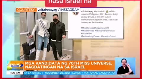 FRONTLINE SA UMAGAMiss Universe PhilippineshBeatrice Luigi Gomez,nasa Israel na