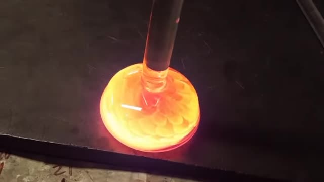 Flattening a fumed implosion pendant