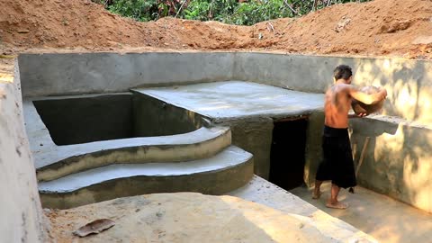 AMAZING Swimming Pool and Underground House!!!