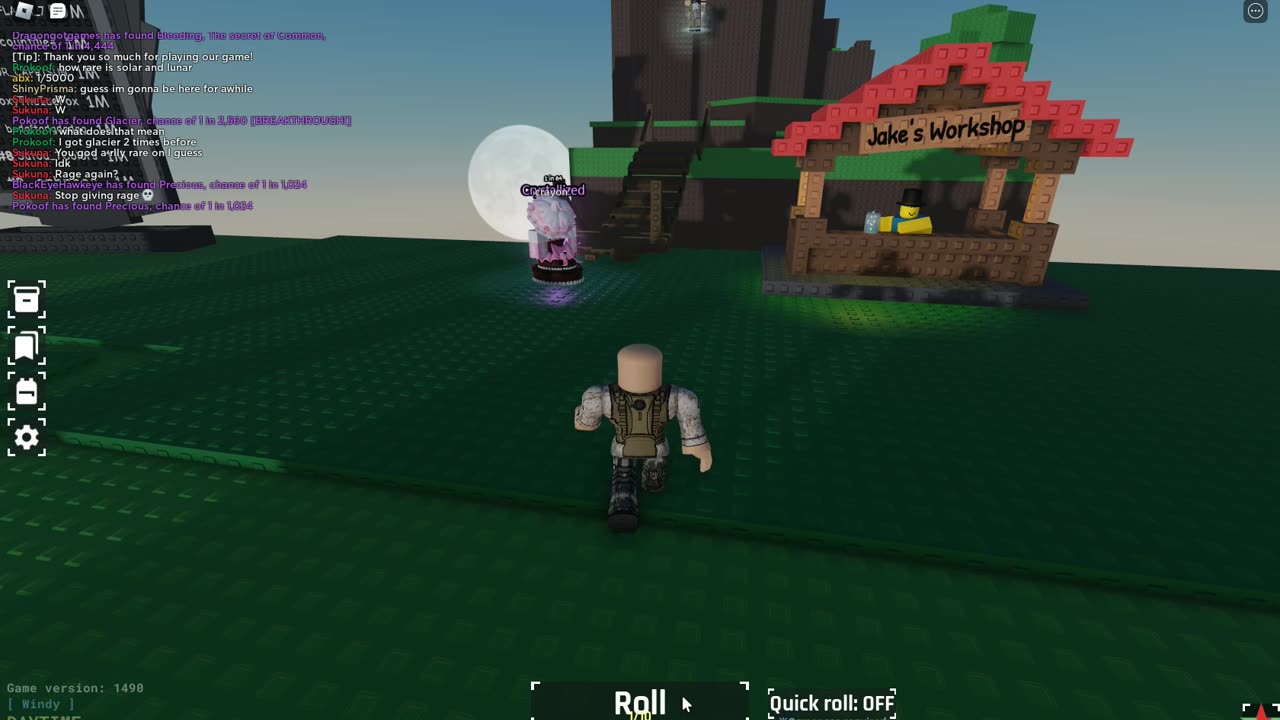 Playing Sol's RNG Roblox