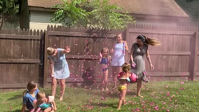 Gender Reveal Confetti Cannon Mishap