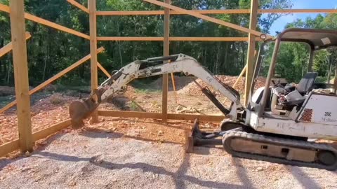 Plumbing and concrete prep for shop!