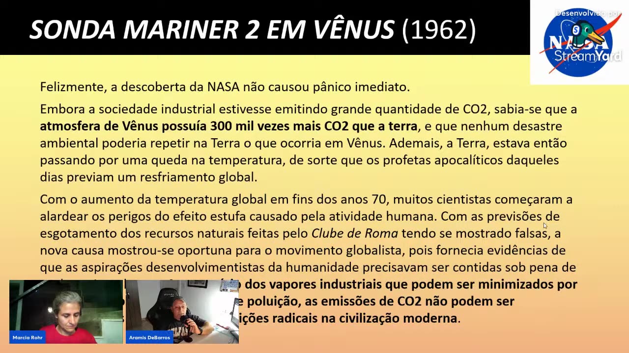 WWF - WWF - SONDA MARINER 2 em VÊNUS - EFEITO ESTUFA? Marcos históricos do Globalismo Ambientalista.