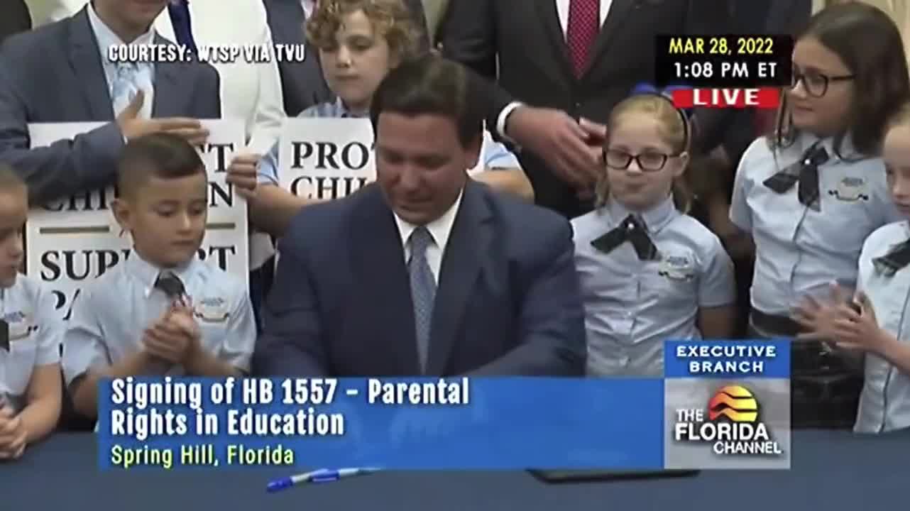 Gov. DeSantis signs the Parental Rights in Education bill.