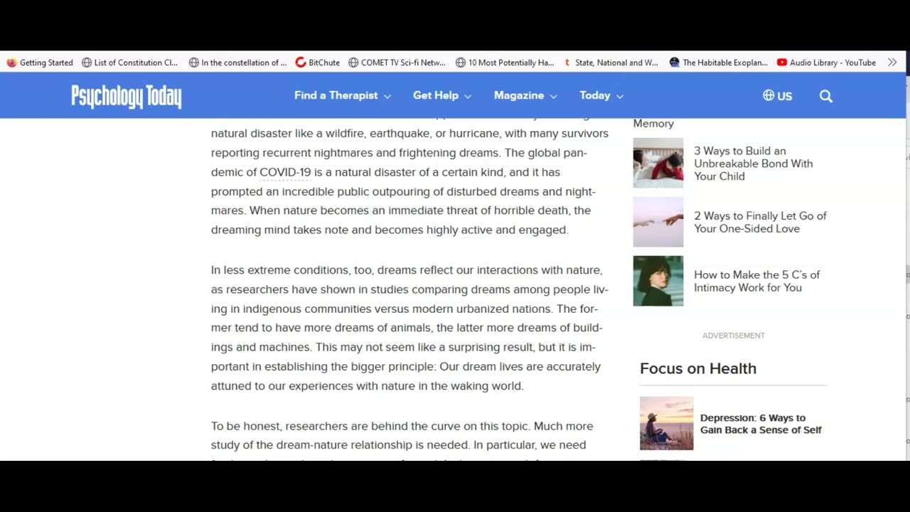 Pyschology today claims that climate problems are cuasing bad dreams
