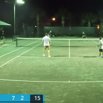 WORKING THE BALL AROUND THE COURT TO WIN THE POINT!