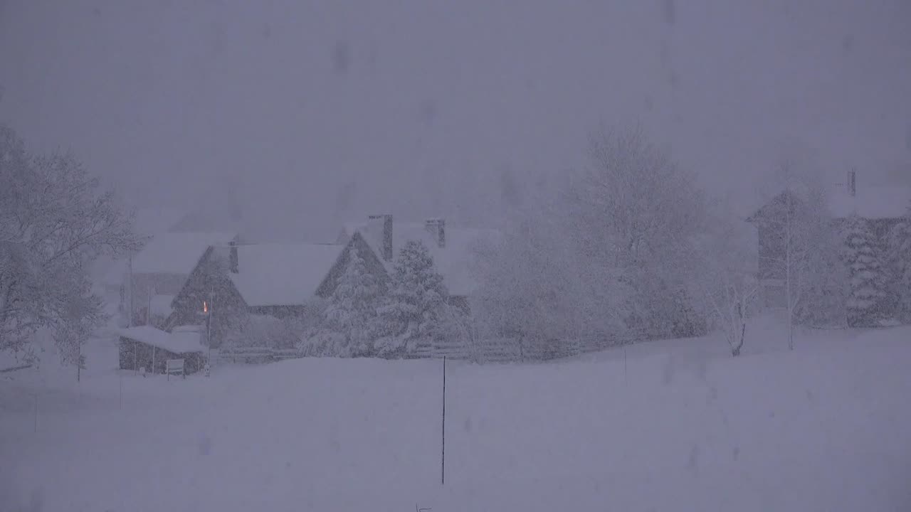 Snowfall Relaxation: Cozy Fireplace and Falling Snow