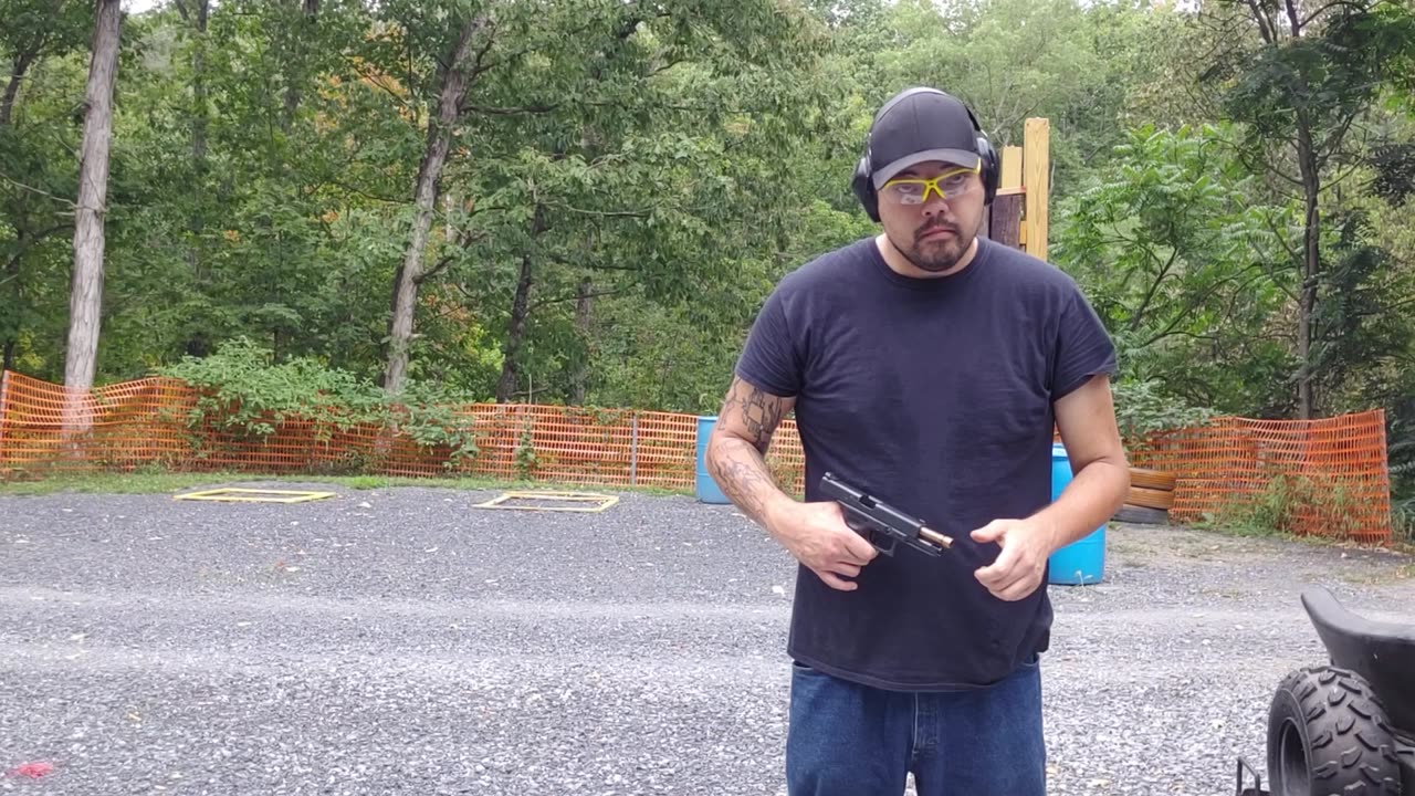 Glock 17 with Suppressor at the Range