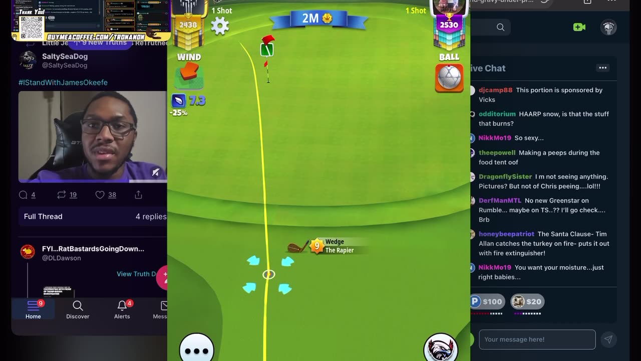 B&G Tron/Chris/Truth/TronTribe and Me playing GolfClash