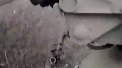 Russian Soldier Films His Grad Launcher Hit by Drone