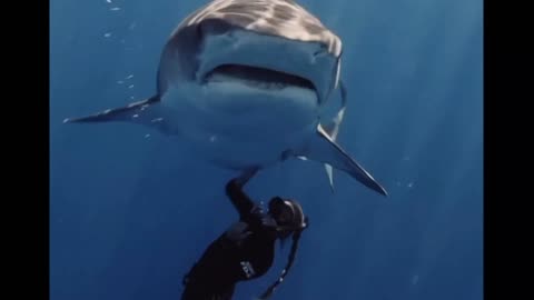 Rubbing A Tiger Shark Belly🦈😮