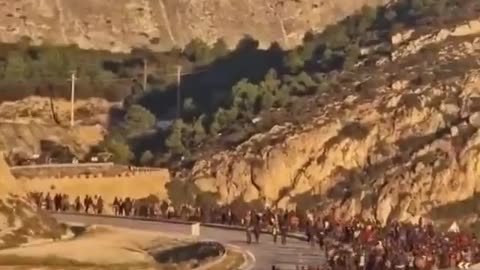 Thousands of illegal immigrants from Morocco are invading Spain via Ceuta.